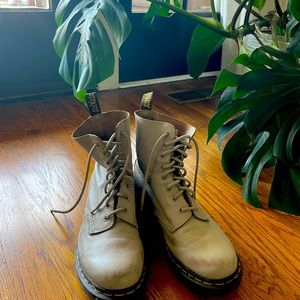 Dr. Martens unique gray boots